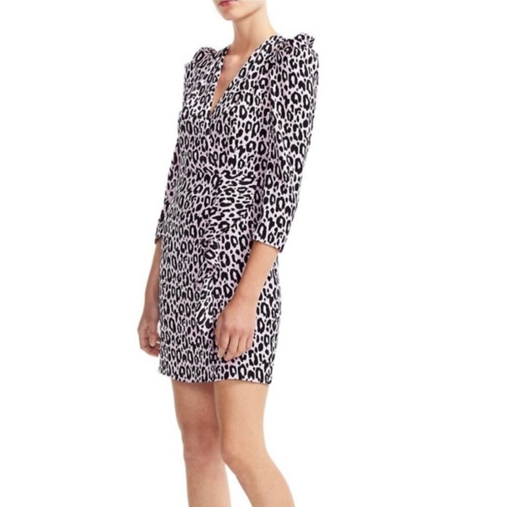 Maje Ripanta Leopard Print Dress Size 34